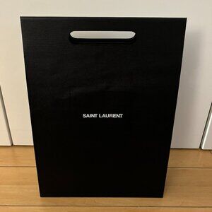 Saint Laurent YSL empty shopping bag with small envelope